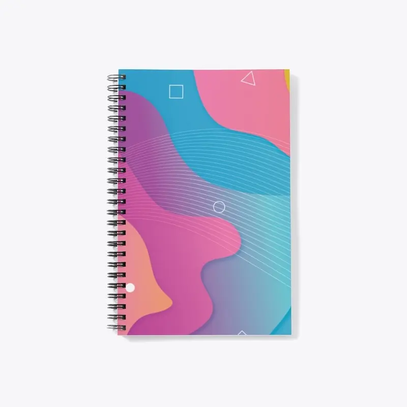 Abstract wavy design notebook